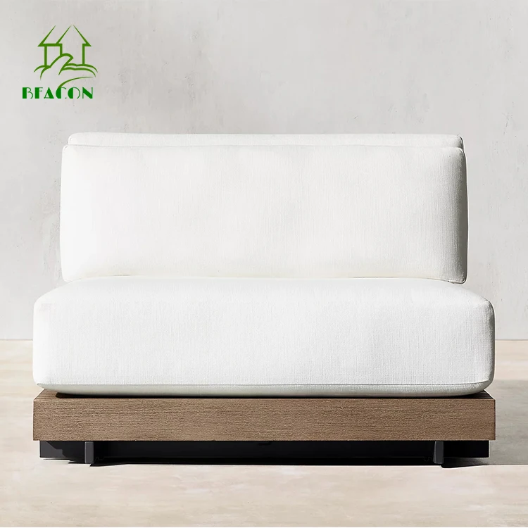 Outdoor furniture sofa garden chair set waterproof fabric quick dry sponge white outdoor furniture sofa