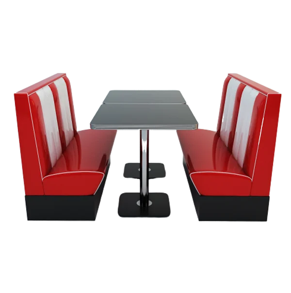 
American Style Retro Diner Booths Hollywood 2 Seater Diner Booth dining furniture booth 