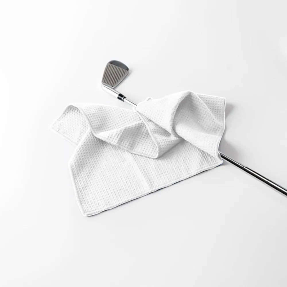 Sublimation blank Microfiber Golf Towel with hook, blank White Cooling Towels for heat transfer printing