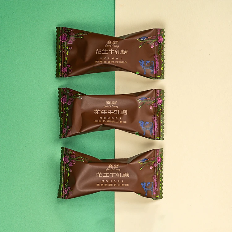 hot selling Nougat with Dual Probiotic Assorted Nougat Bars Mini Fruit Hard Peanut Nougat