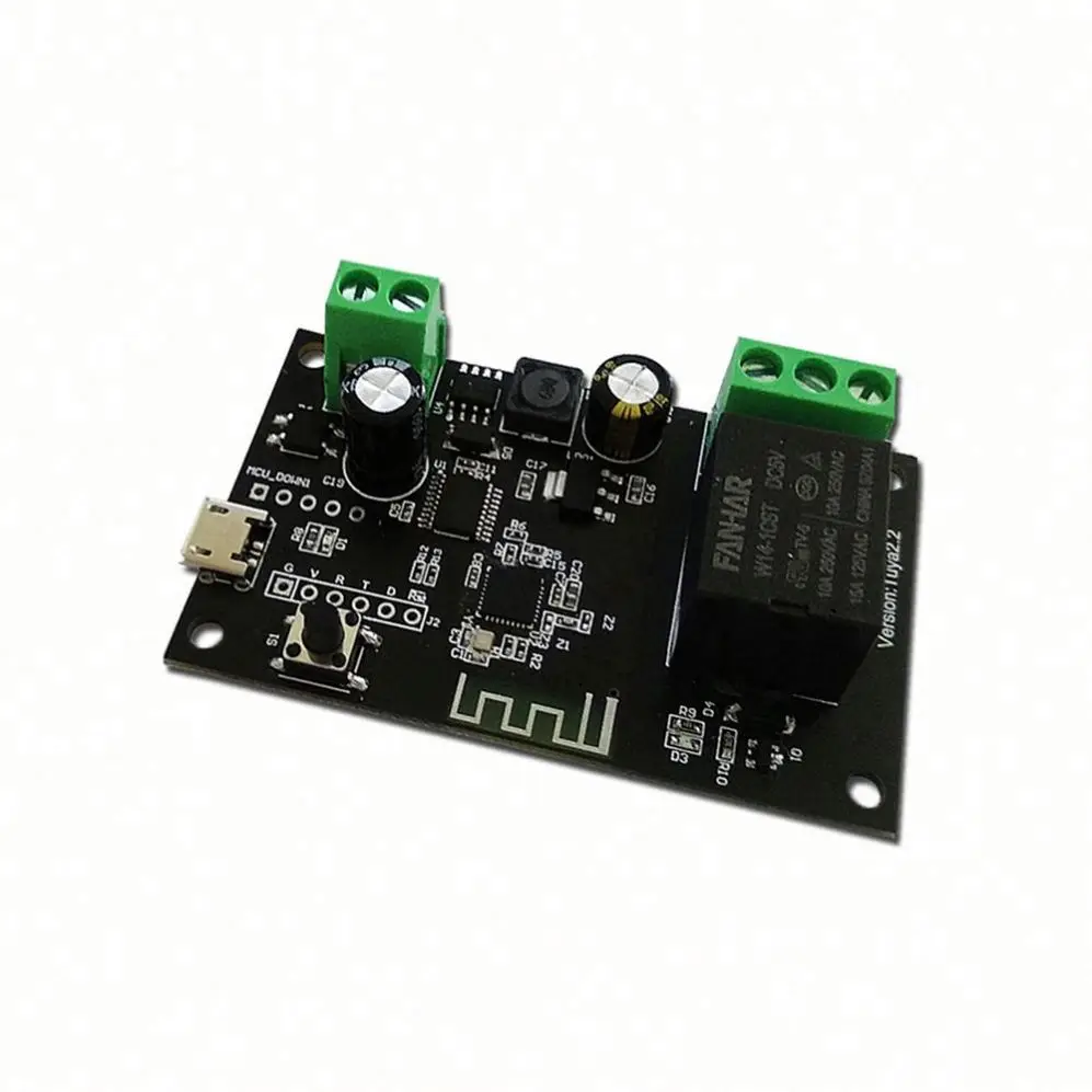 Релейный модуль Wi-Fi от приложения Tuya Smart Life умный переключатель с однонаправленным входом и автоблокировкой 5 в постоянного тока 12 В 24