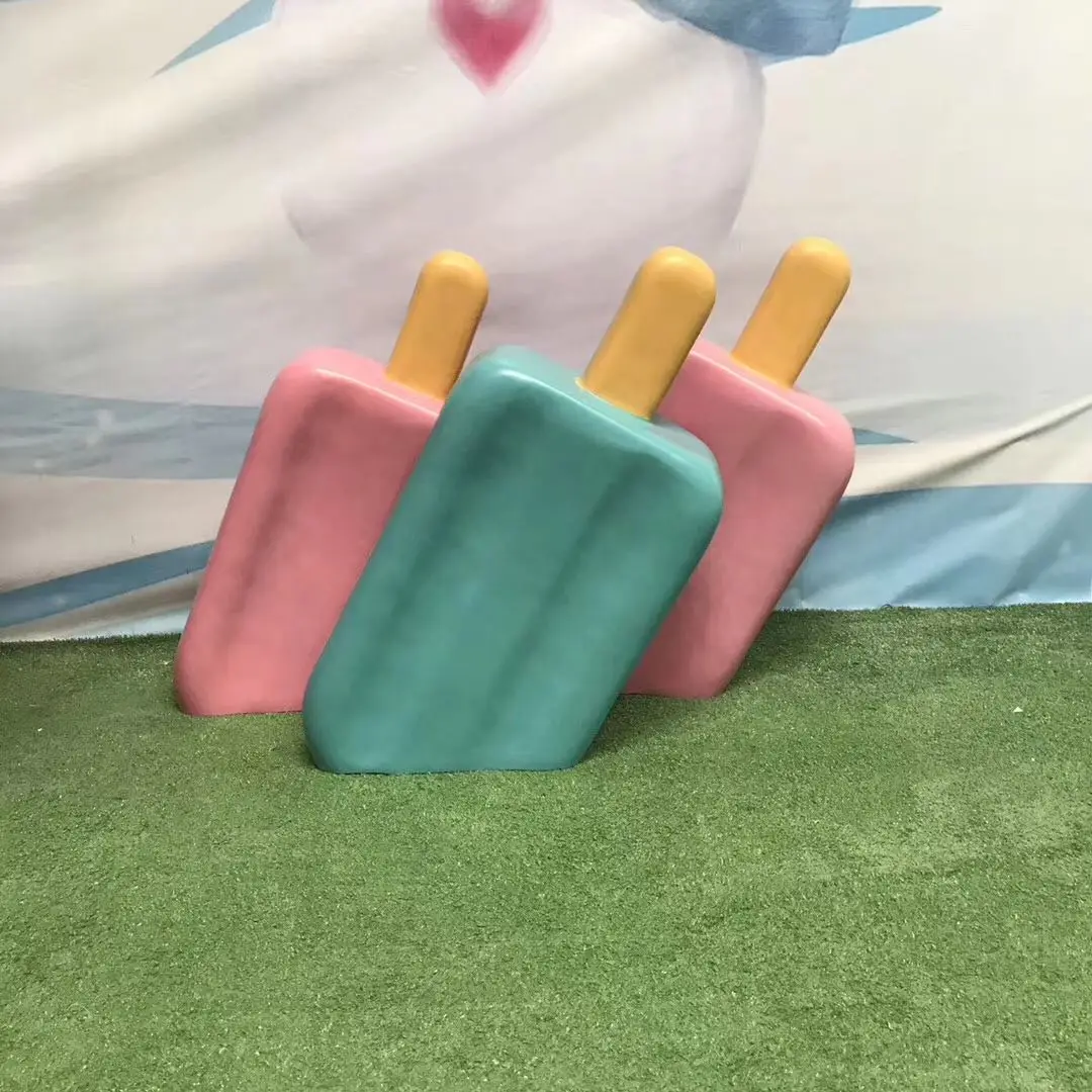 Custom Colorful Giant Fiberglass Ice Cream Statue