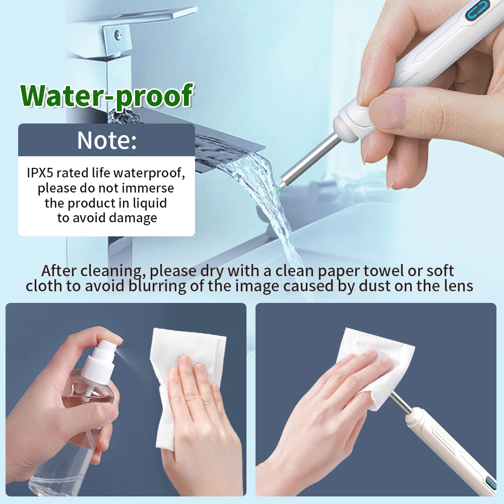 NK3 Pro Ear Cleaner Wireless Ear Wax Removal Tool with Camera LED Light Wireless Otoscope Smart Ear Cleaning Kit Best Gift