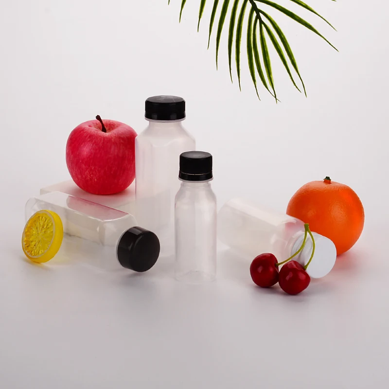 Wholesale Frosted PP Round Shape Empty 100ml 3oz Plastic Juice Bottles For Juice Beverage Business With Cap Customized Label