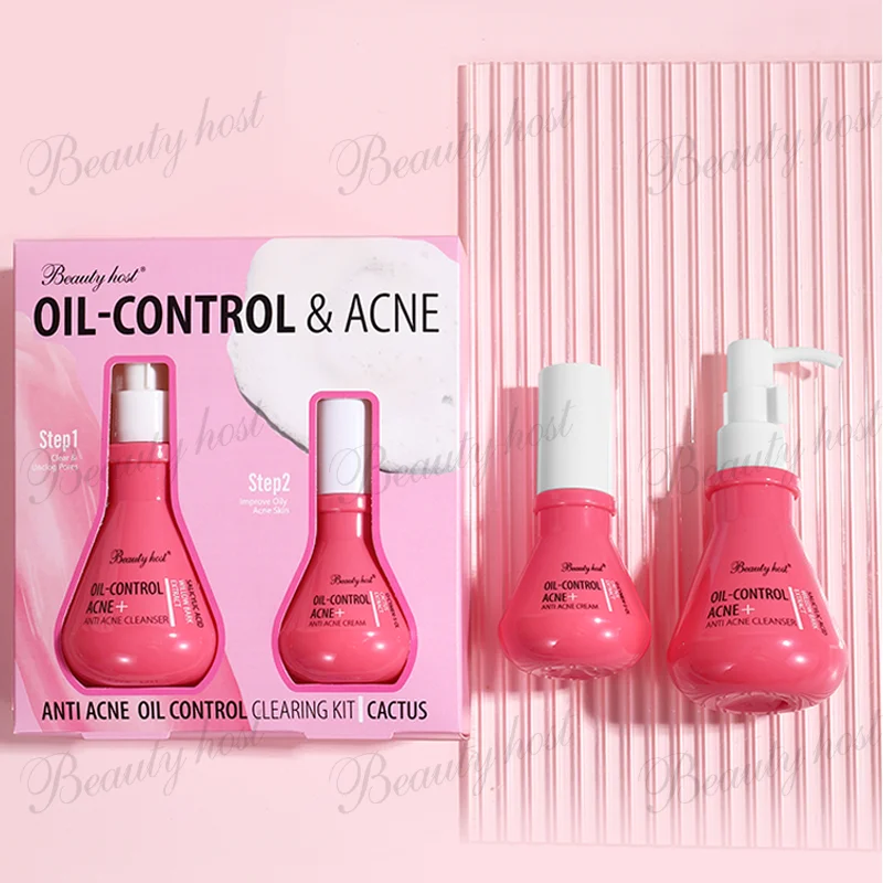 Effective Anti Acne Cleanser 100g*1 Cream 50g*1 Repairing Anti Acne Oil Control Clearing Kit Acne Treatment Face Cream Lotion