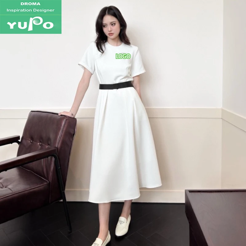 Droma wholesale inspired clothes top quality 2024 fashion short sleeve luxury designer summer dress