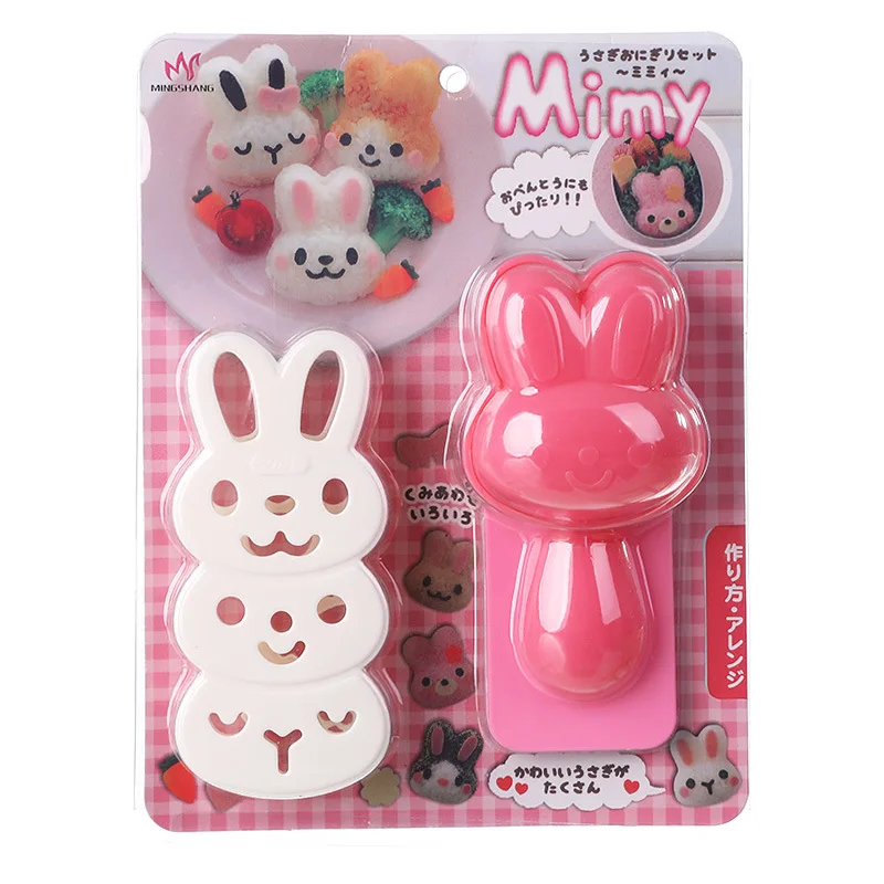 Cartoon Cat Dog Shape Baby Kids Sushi Bento Nori Kitchen Rice Decor Kits Sandwich Sushi Mold Rice Ball Mold Set