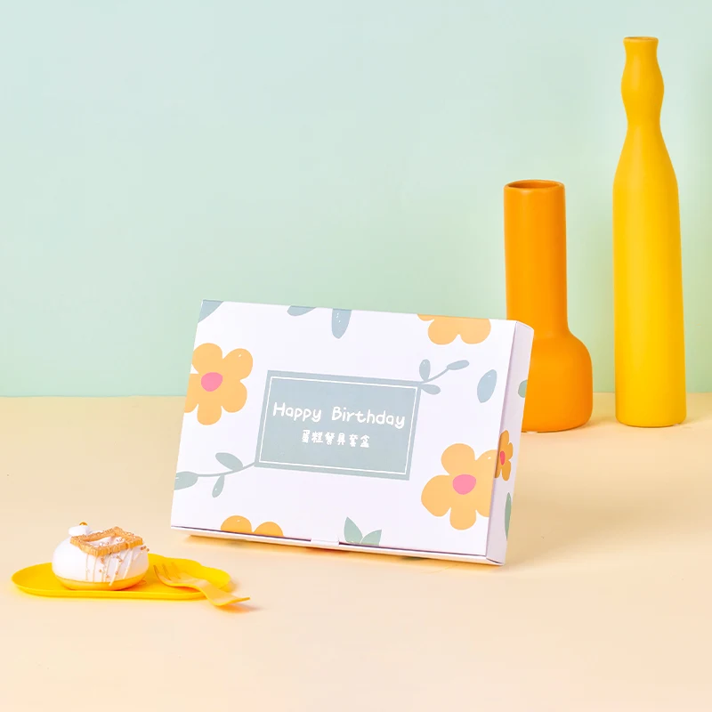 Happy Birthday Plate Party Supplies Six-In-One Cake Tray Hat Candle Disposable Tableware Birthday Plates