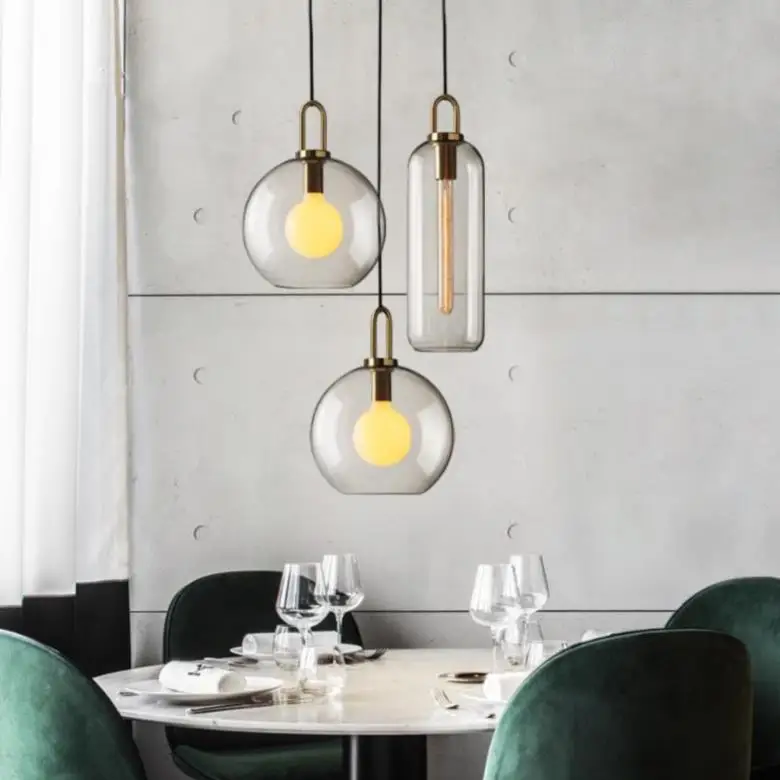Modern Home Lamp Decor Aluminum and Glass Pendant Lighting Fixture Chandelier Decorative Led Pendant Light