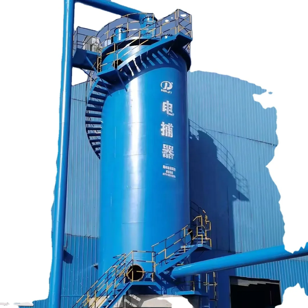 Vertical high-voltage power supply control honeycomb structure tower equipment for capturing tar and asphalt smoke