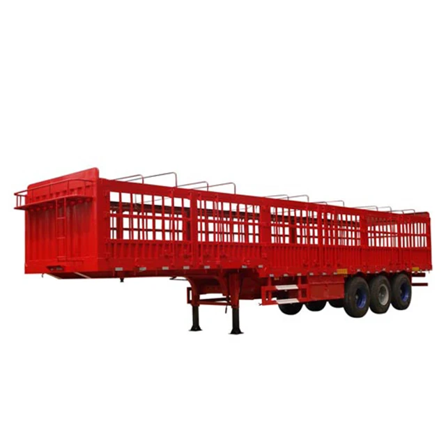 Fence semi trailer Semi-Trailer 3 Axle Fence Semi-Trailer For Large Capacity Cargo
