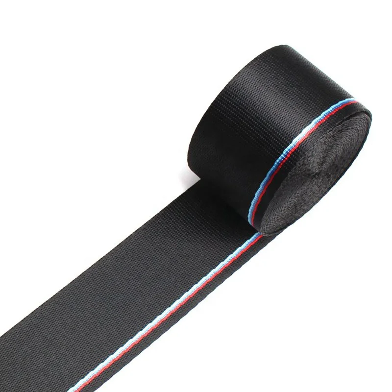 Colorful webbing strap seatbelt  3 point retractable car seat safety belts for BMW