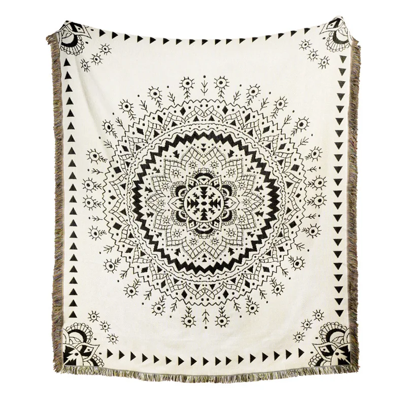 Custom Persian boho style Woven mat Jacquard blanket Tapestry