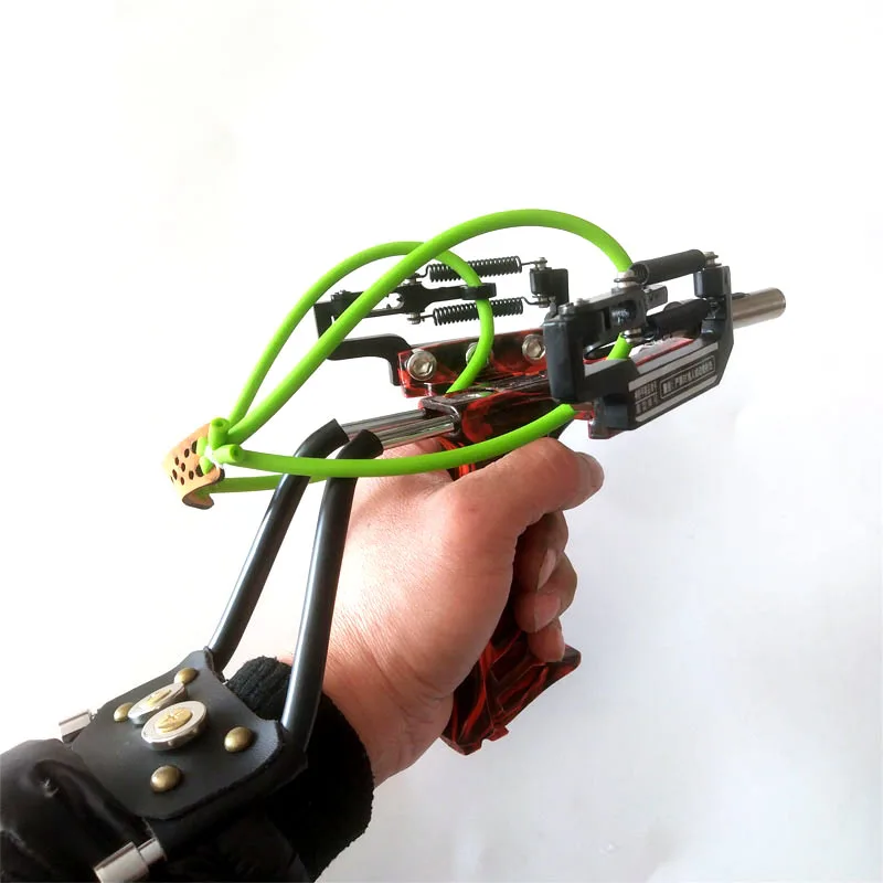 Powerful Slingshot With Wrist Rest Hunting Fishing Shooting Darts Steel Ball Laser Stainless Steel Catapult Outdoor