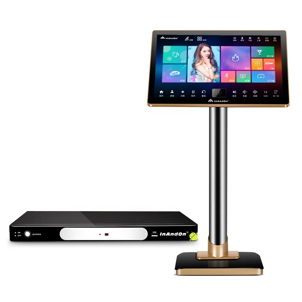 InAndOn V3 MAX 19.5-inch HD 4TB Manufacturer Karaoke Machine System KTV with Touch Screen For Family Sing Songs at Home