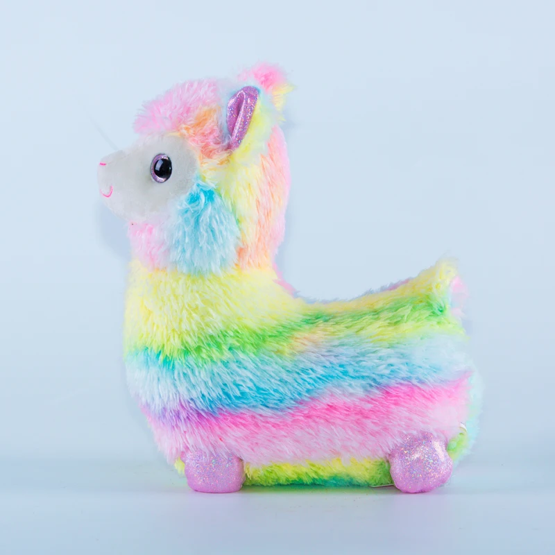 Factory Direct Sale Custom Soft Comfortable Animal Toys Doll Rainbow Alpaca Stuffed Plush Doll Toy For Children