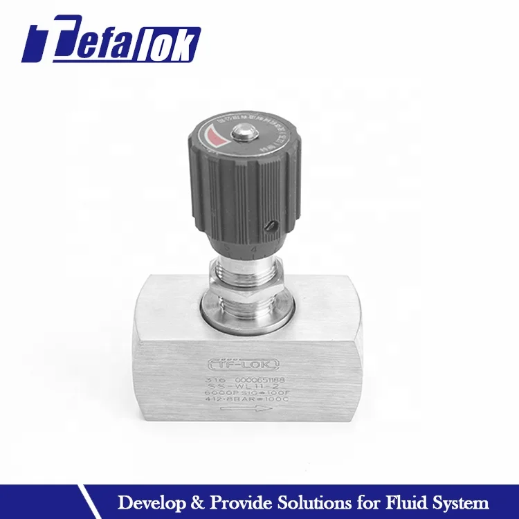 small hydraulic flow control needle valves