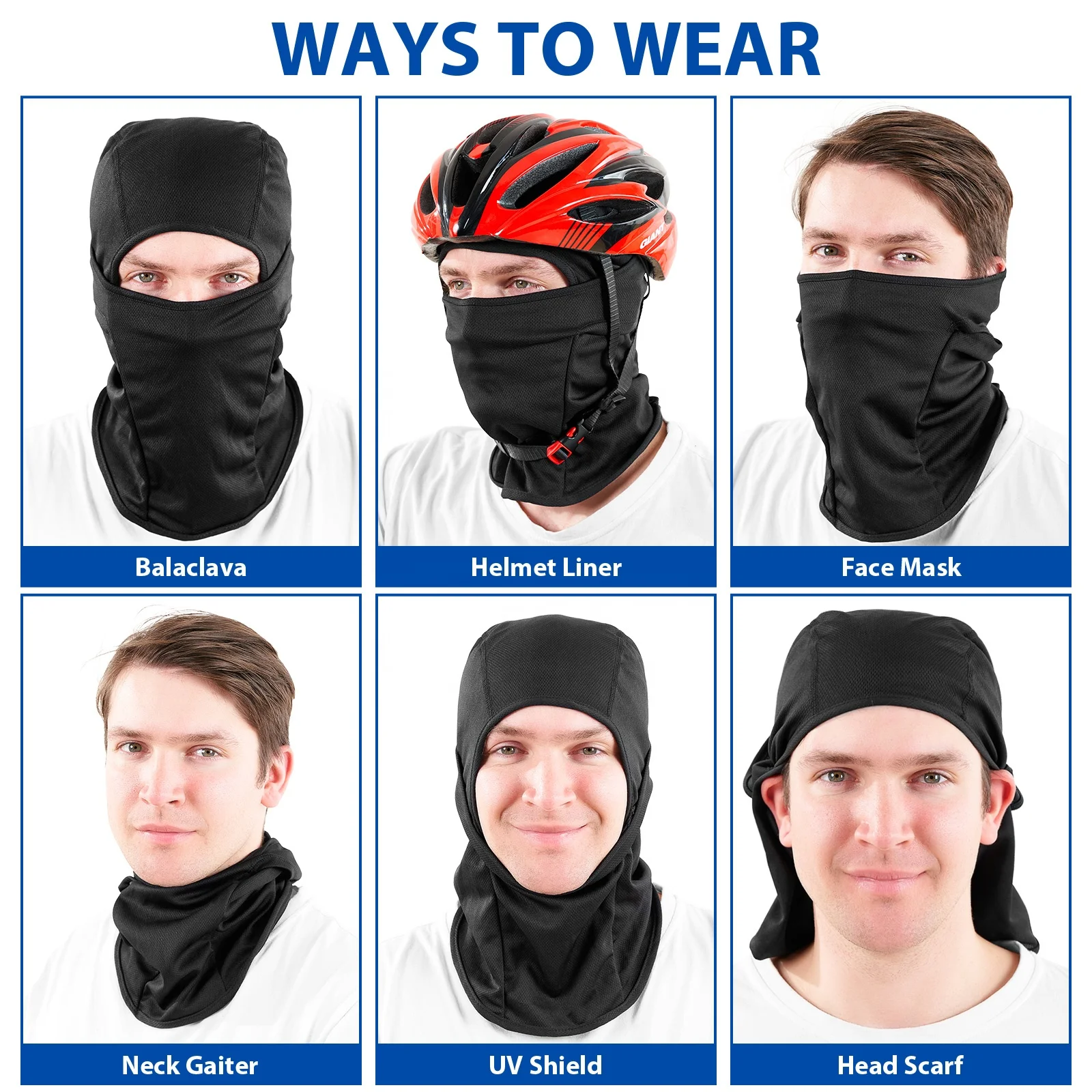 Factory Wholesale Balaclava Face Mask Breathable Balaclava Ski Mask Cycling Motorcycle Helmet Liner Shiesty Mask