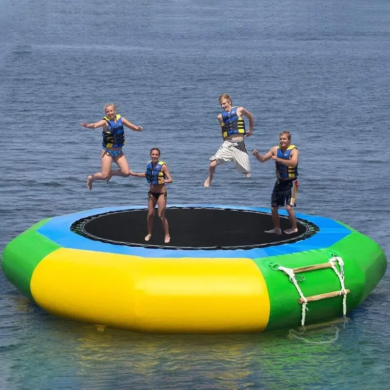 10Ft Inflatable Water Trampoline Bounce Swim Platform For Adults Water-Sports