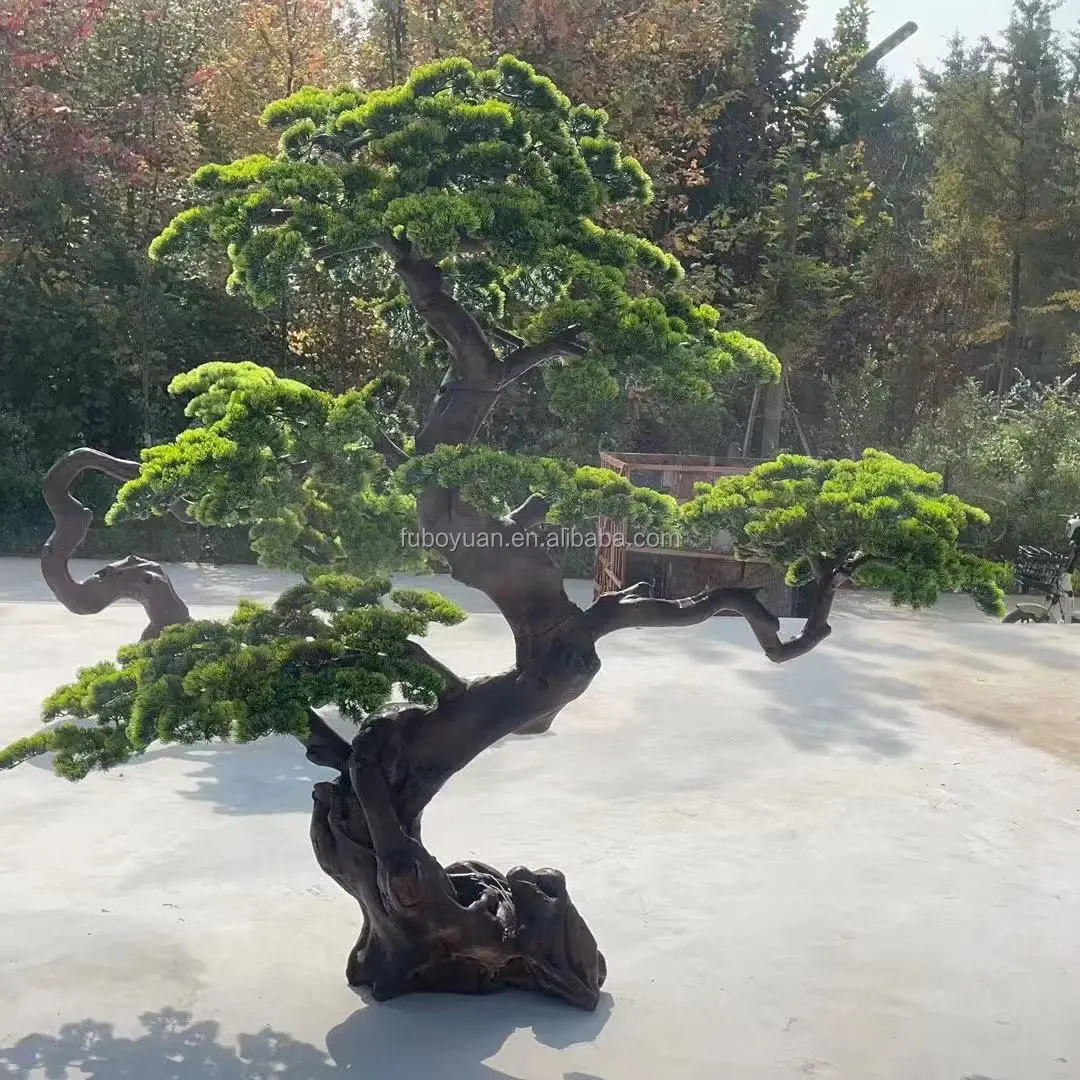 S02626 Home restaurant event decorative trees welcome pine artificial tree simulation podocarpus artificial pine tree for sale