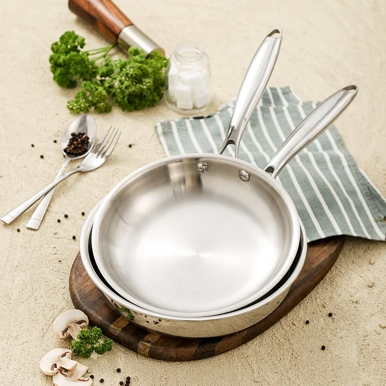 Tianxing 6 Pcs Induction Kitchen Cooking Pot And Pan Set Dishwasher Safe Nonstick Triply Stainless Steel Cookware Set With Lid