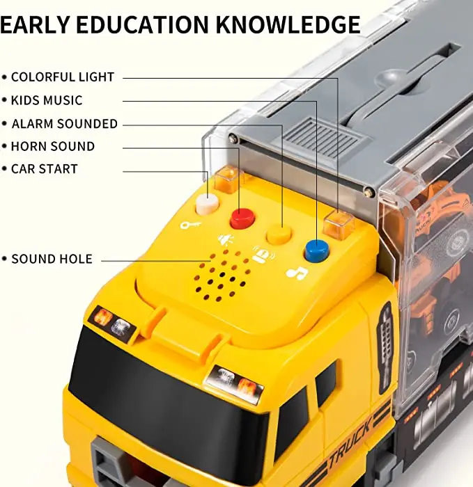 Die-cast Construction Toys Car Carrier Vehicle Toy Truck Alloy Metal Car Toys bundle sets  Pullback Cars