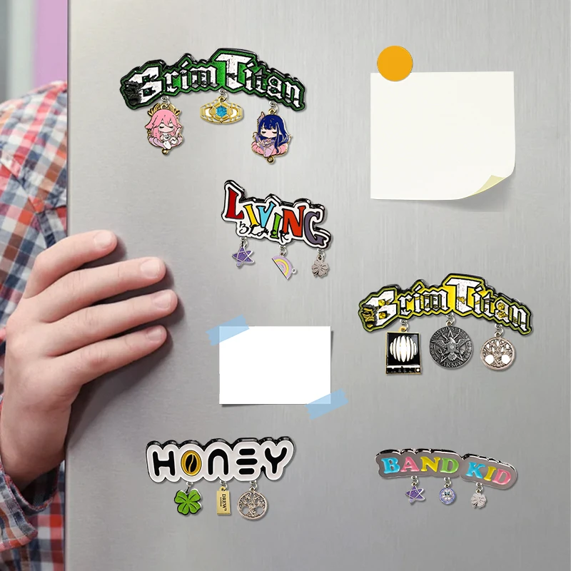 Custom logo design personalised enamel fridge magnet wholesale souvenir decoration refrigerator magnet pendant