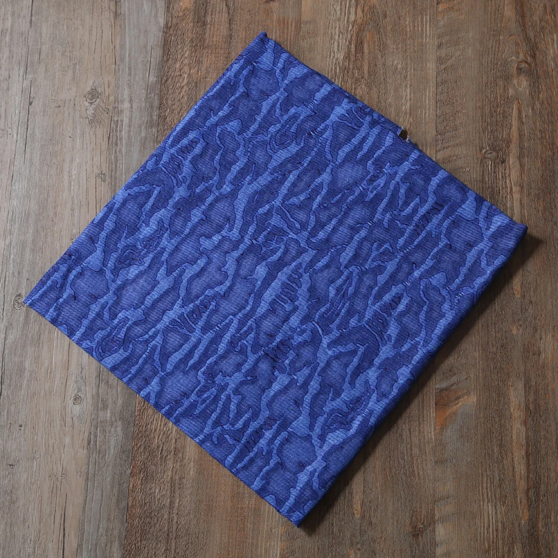 Orange camo  3D three-dimensional scraping embossed printed polyester canvas fabric bright camouflage canvas handbag fabric