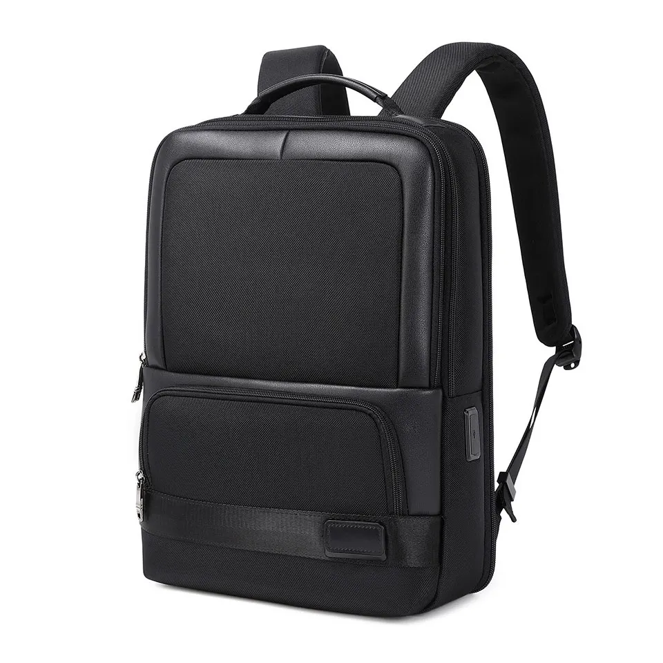 Master quality imitation luxury bag office mens business laptop leather backpack bags men college school bags with usb