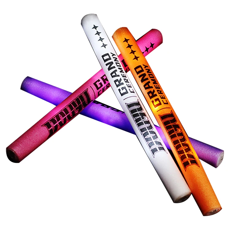 Manufacturers wholesale colorful sponge glow sticks with customizable LOGO glow sticks