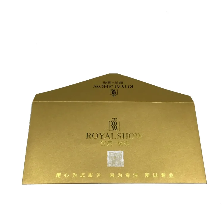 Hot sale Manufacturer Custom Order Gold Foil Logo Gift Card Paper Envelope