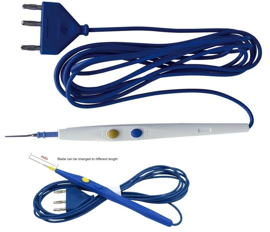 reusable hand control ESU electrosurgical cautery pencil