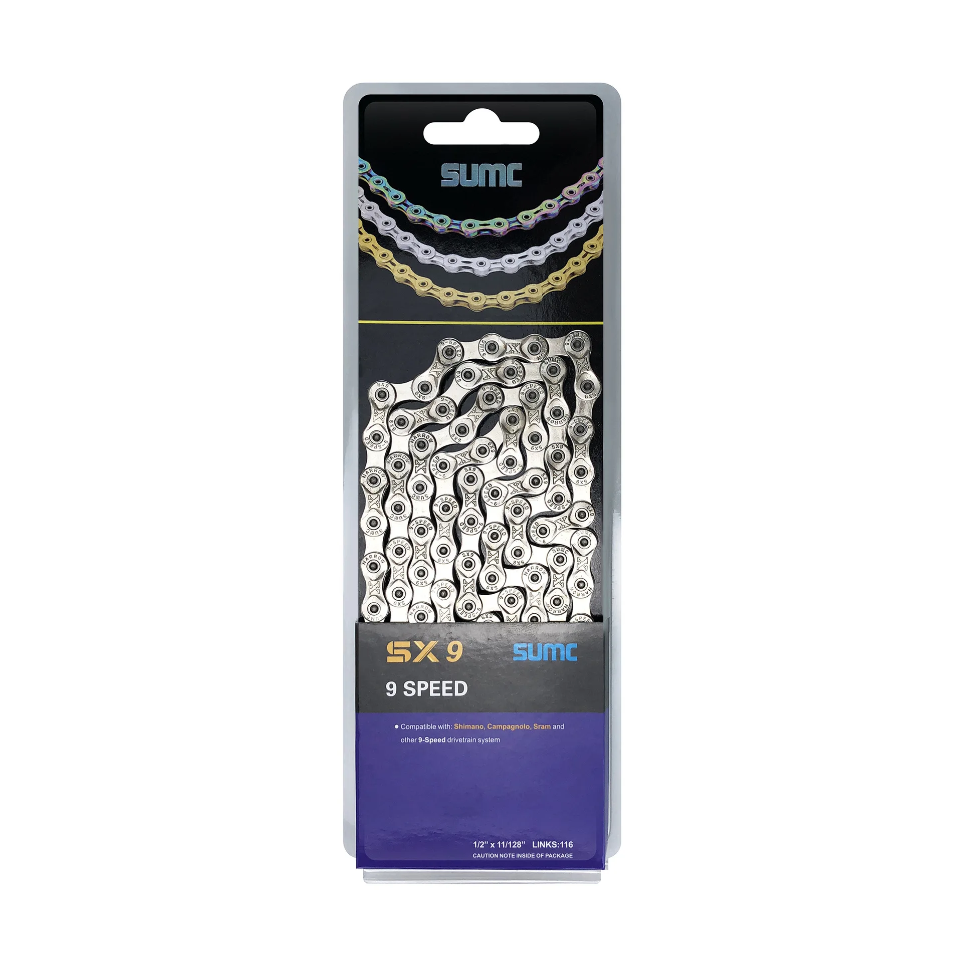 Wholesale SUMC MTB road bike variable speed chains 8S / 9S/ 10S/ 11S Full hollow anti-rust mountain bicycle chain Cycling Parts