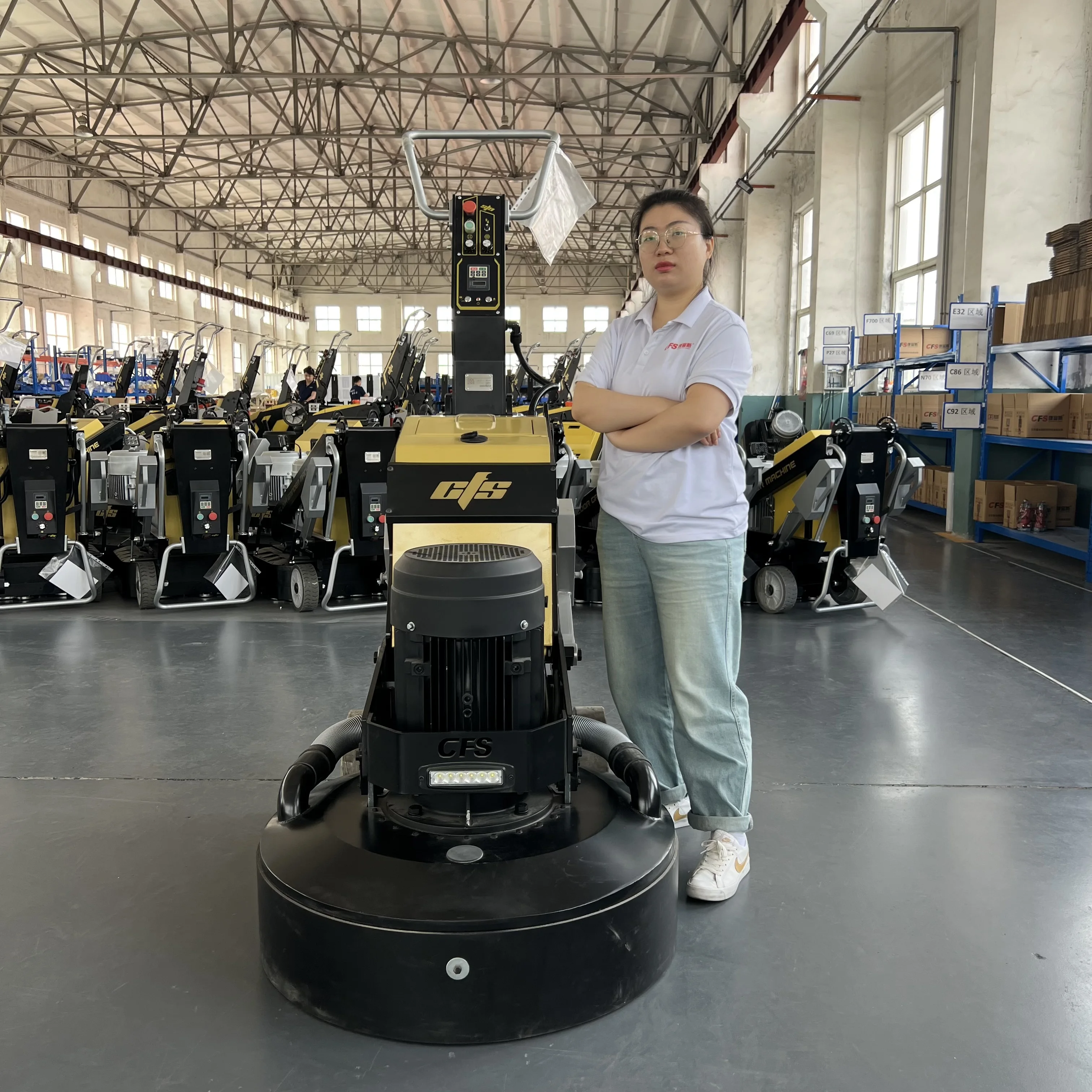 Affordable model 18.5kw 855mm planetary epoxy concrete grinding machines concrete floor grinder for promotion