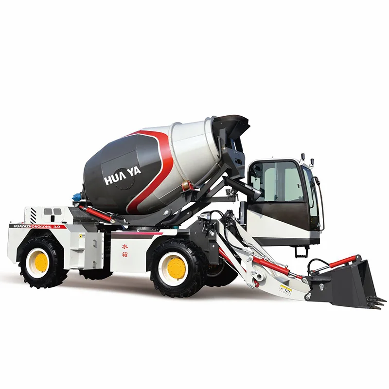 China manufacturer HUAYA brand 1.5  2m3 3m3 great automatic loading concrete mixer machine with /EPA