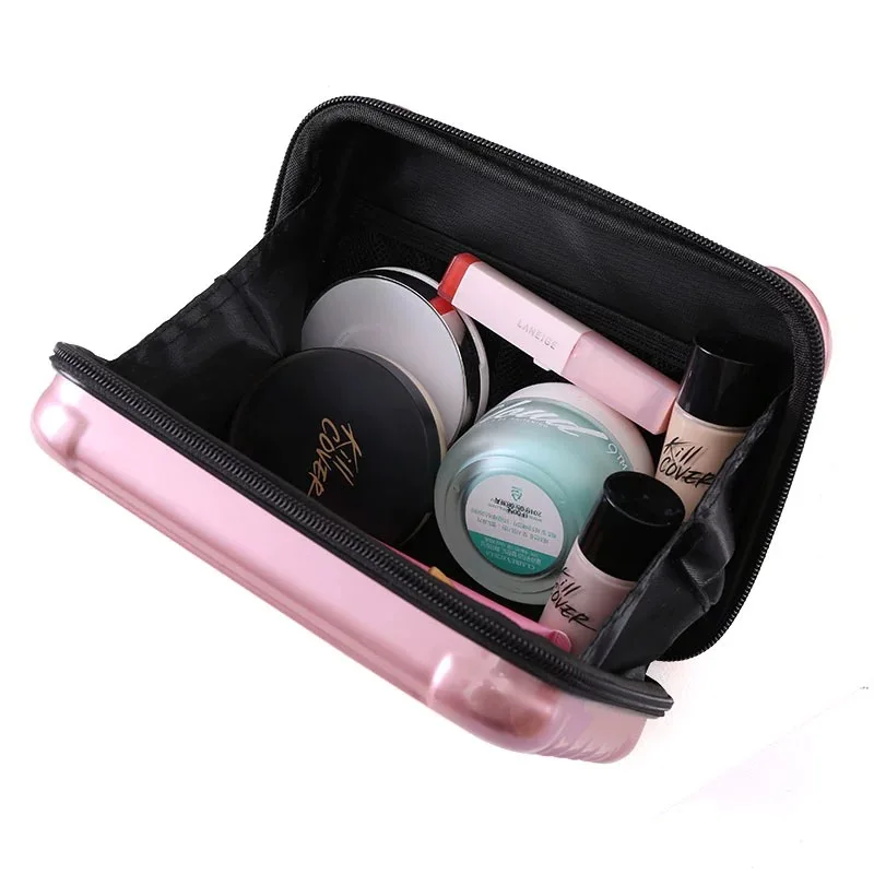 Factory Custom ABS PC Hard Shell Cosmetic Suitcase Case Women Beauty Travel Make Up Mini Luggage Case
