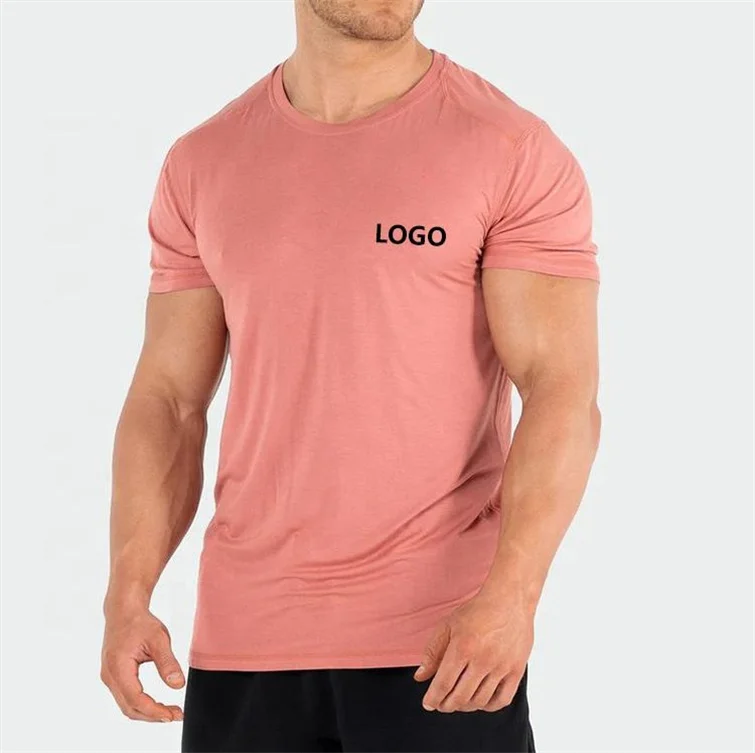 Wholesale Manufacturer Man Gym Clothing Mens Crew Neck Running Gym Elastane Classic Fit Running T Shirt