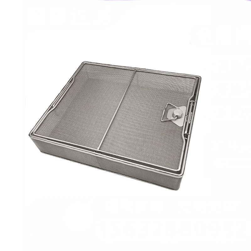 Ultrasonic Cleaning Basket Medical Disinfection Basket Ultrasonic Cleaning Wire Basket Silver Stainless Steel Customizable