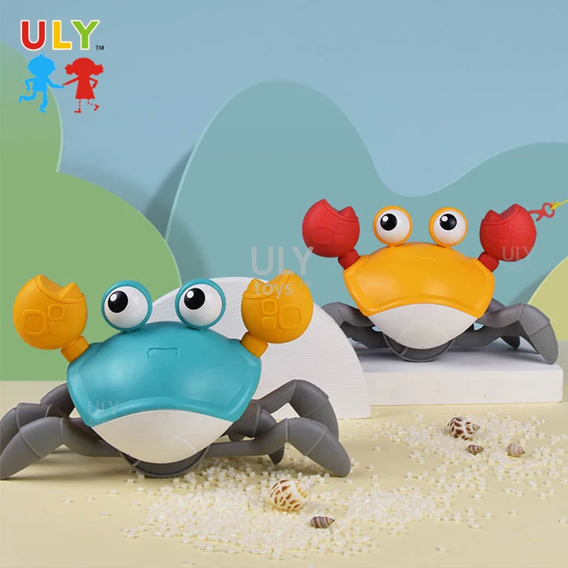 Tiktok Cute Cartoon Animal Crab Classic Baby Water Beach Toy Floating Pulling Clockwork Kids Beach Swimming Pool Bath Toys