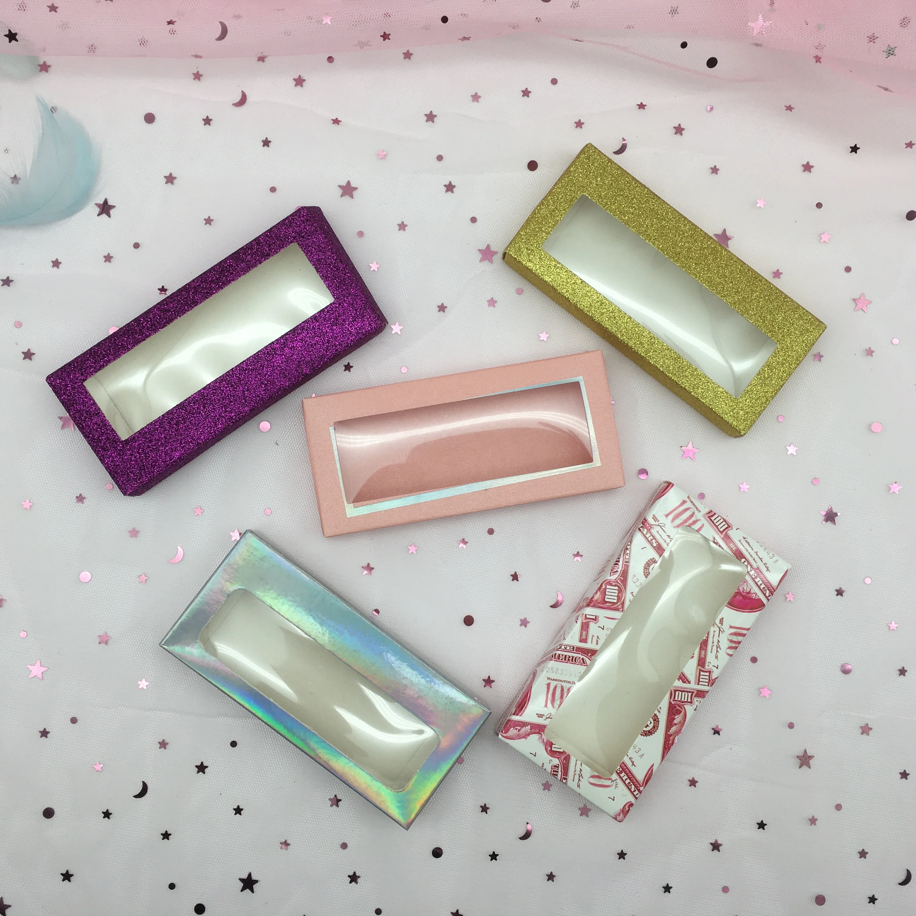 3d/5d/6d mink lashes mini suitcase packaging box lash box packaging empty black eyelashes packaging box with mirror