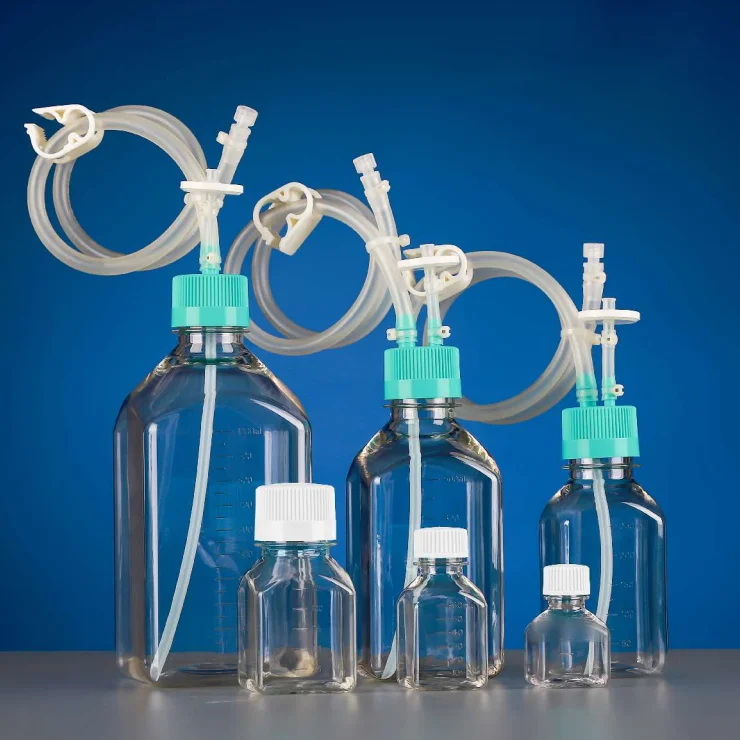 laboratories Square Storage Bottle Closed System Solution