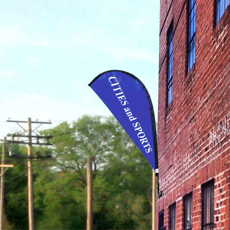 Wholesale Advertising Feather Flag pole holder Brackets Indoor Outdoor Wall Mounted Flag Pole Base