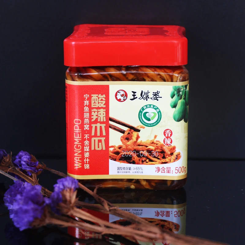 Прямая поставка с завода, китайские маринованные овощи, пластиковый пакет, банка, папайя, Марины