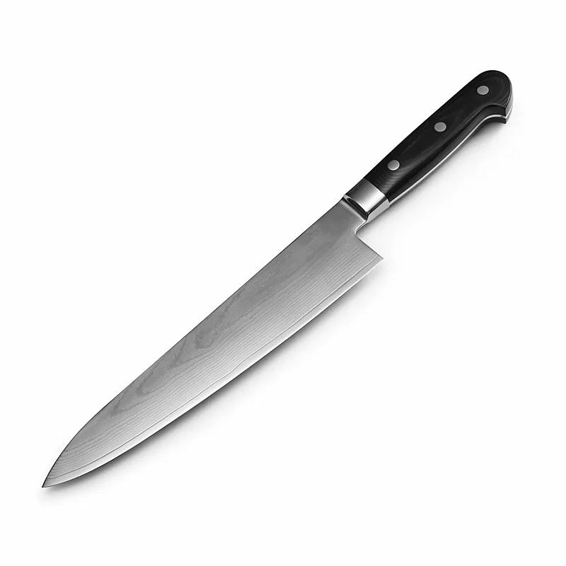 
Royalty Line Professional Kitchen damascus steel chef knife Micarta knife handle 