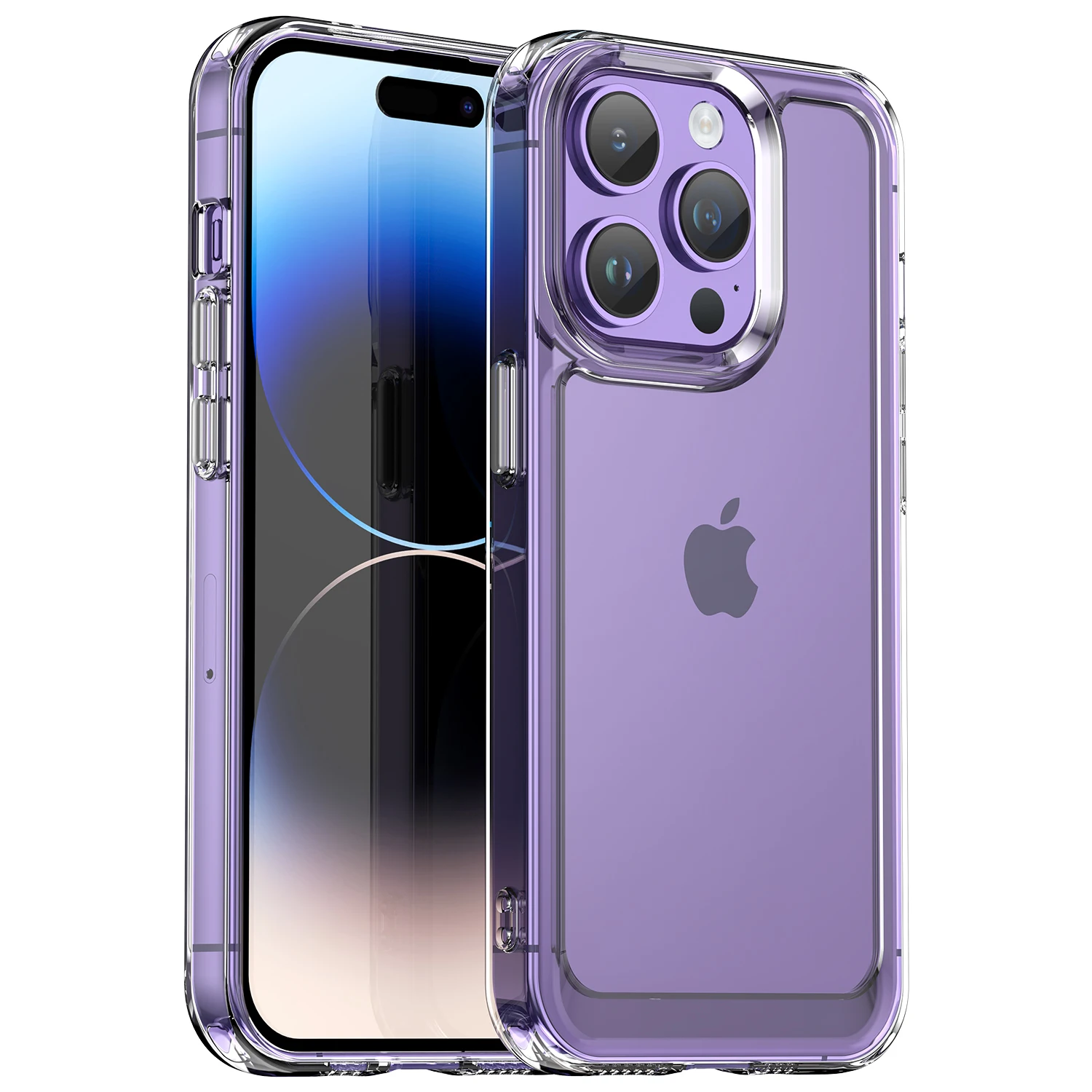 Прозрачный прозрачный акриловый чехол для мобильного телефона для iPhone 11 12 13 14 фиолетовый Чехол 15 pro max plus чехлы для телефонов