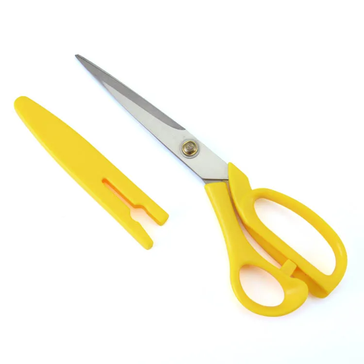 Top quality wholesales sewing scissors plastic tailoring scissors with cover