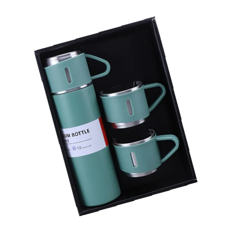 Wholesale Supplier 16oz Travel Coffee Mugs Double Wall Business Gift Set Vacuum Insulated Thermal Bottle and Cups for Coffee
