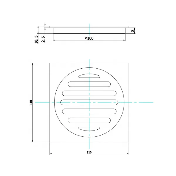 K1102 Kingchun Bathroom Accessory Home Strainer Pool Floor Drain Insert Filter