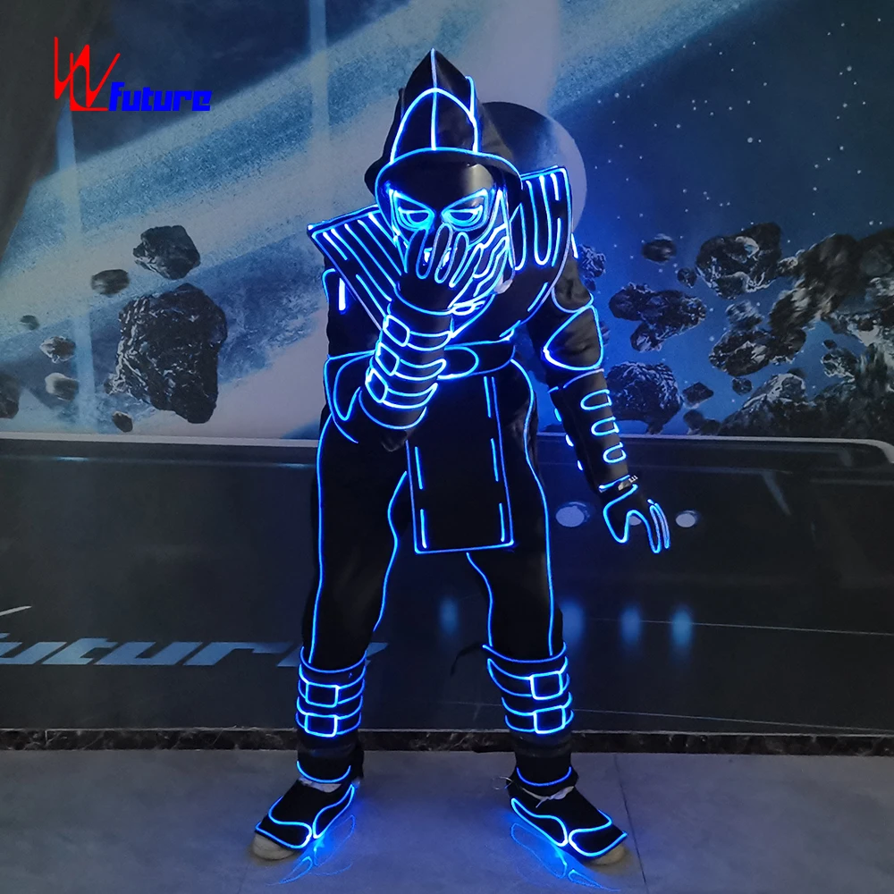  Программируемый полноцветный танцевальный костюм Tron со светодиодным шлемом Дешевый