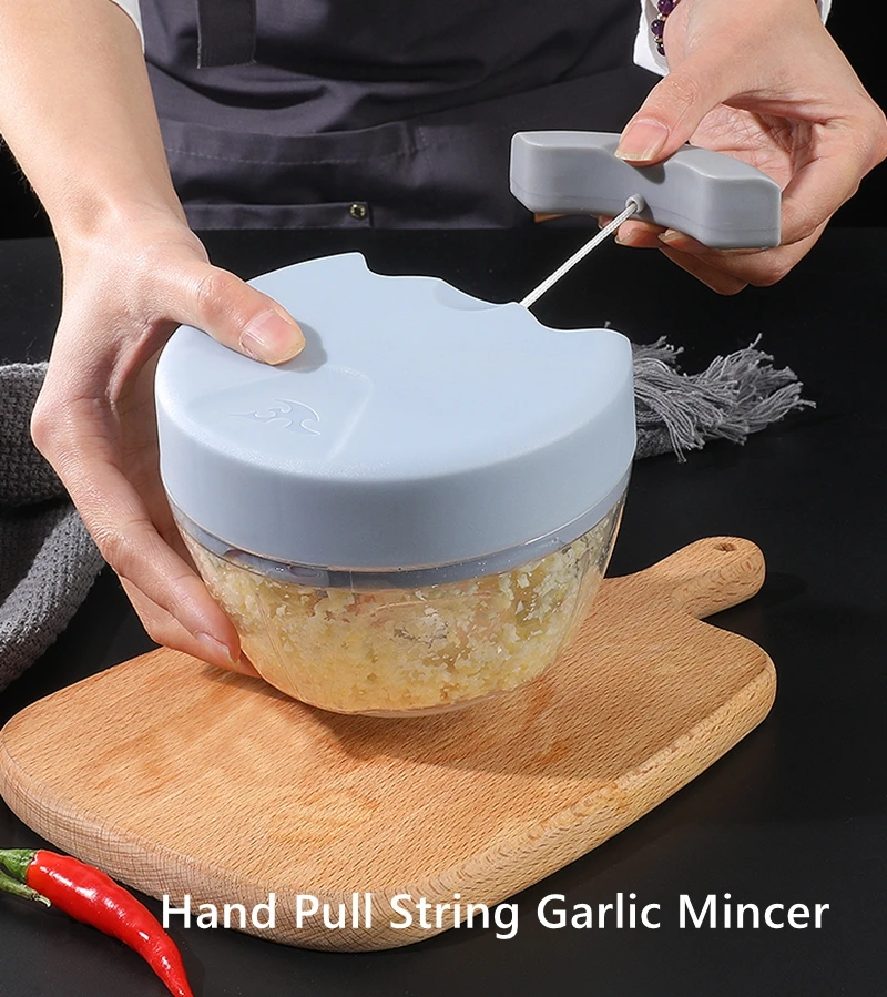 Amazon Top Seller Kitchen Gadgets  garlic and ginger crusher manual pull food chopper